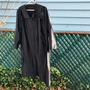 Standard issue black graduation gown